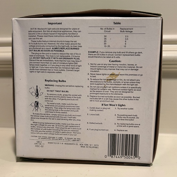 Vintage 11 Light Tree Top Tinsel Star - Picture 7 of 7